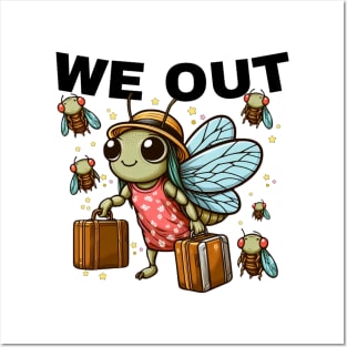 Cicada We Out.Funny Cicada Family Journey Funny Cute Cicada girls Posters and Art